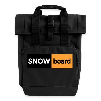 snowboard freestyle-boarder - Rolltop Rucksack mit zwei Griffen - Schwarz - Vorne