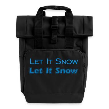Let It Snow - Rolltop Rucksack mit zwei Griffen - Schwarz - Vorne