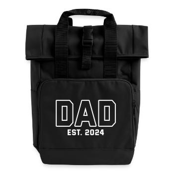 DAD est. 2024 - Rolltop Rucksack mit zwei Griffen - Schwarz - Vorne