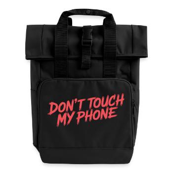 NE TOUCHE PAS MON TÉLÉPHONE - Sac à dos Roll Top à deux anses - noir - Devant