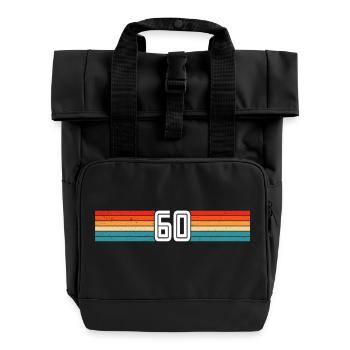 60 ans rétro 60e anniversaire - Sac à dos Roll Top à deux anses - noir - Devant