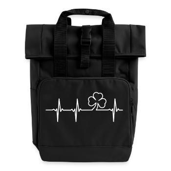 Irish Heartbeat - Roll Top Backpack with Two Handles - black - Front