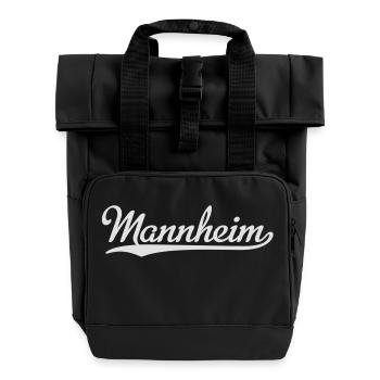 Mannheim - Rolltop Rucksack mit zwei Griffen - Schwarz - Vorne