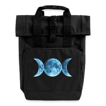 Wicca , pagan, Mond, Vollmond - Rolltop Rucksack mit zwei Griffen - Schwarz - Vorne