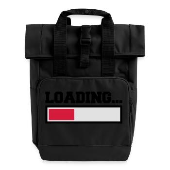 Loading - Roll Top Backpack with Two Handles - black - Front