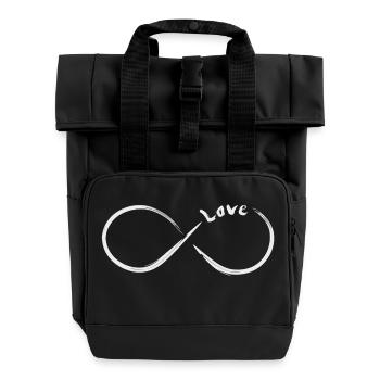 Unendlichkeit Love - Rolltop Rucksack mit zwei Griffen - Schwarz - Vorne