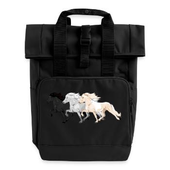 Trio Tölter coloré - Sac à dos Roll Top à deux anses - noir - Devant