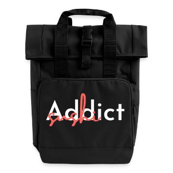 Sushi-Süchtiger - Rolltop Rucksack mit zwei Griffen - Schwarz - Vorne