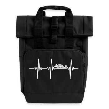 Battement de cœur pour un caméléon bien camouflé - Sac à dos Roll Top à deux anses - noir - Devant
