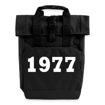 1977 - Rolltop Rucksack mit zwei Griffen - Schwarz - Vorne