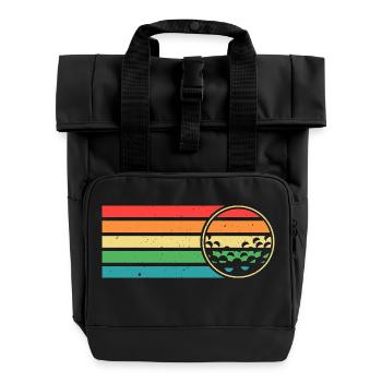 Golf Golf Cadeau Golf Club Sport Golf Trou - Sac à dos Roll Top à deux anses - noir - Devant