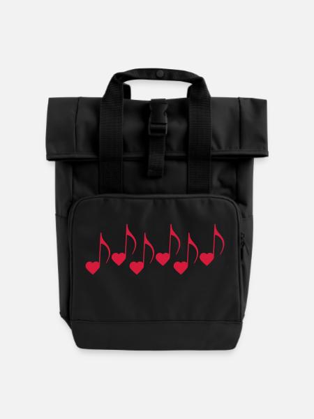 noten - Rolltop Rucksack mit zwei Griffen - Schwarz