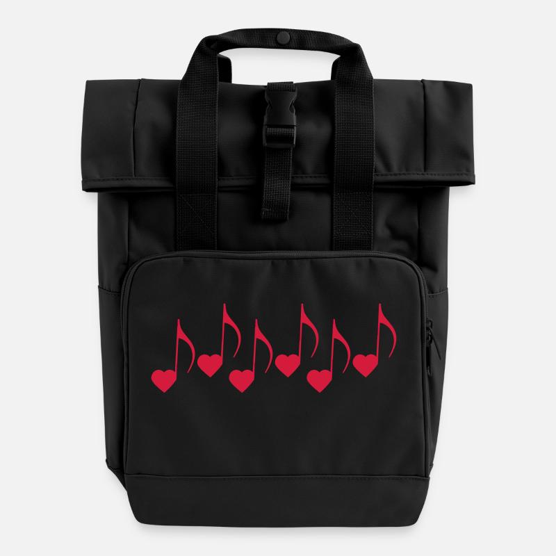 noten - Rolltop Rucksack mit zwei Griffen - Schwarz