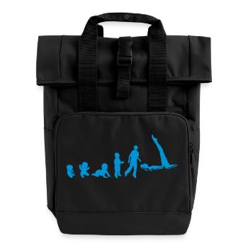 Entwicklung Synchronschwimm Fötus human8 - Rolltop Rucksack mit zwei Griffen - Schwarz - Vorne