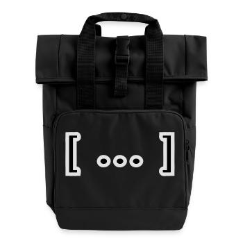 Klammer Punkte - Rolltop Rucksack mit zwei Griffen - Schwarz - Vorne