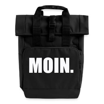 MOIN - Rolltop Rucksack mit zwei Griffen - Schwarz - Vorne