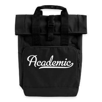 University graduate - Roll Top Backpack with Two Handles - black - Front