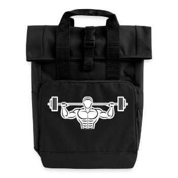 En forme et fort - Sac à dos Roll Top à deux anses - noir - Devant