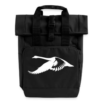 Cygne volant - Sac à dos Roll Top à deux anses - noir - Devant