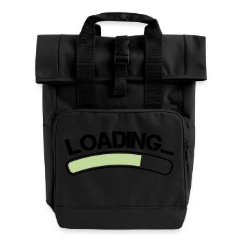 Loading - Roll Top Backpack with Two Handles - black - Front