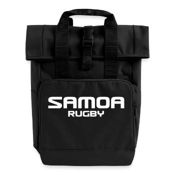Samoa Rugby - Logo - Polynesia - South Seas - Roll Top Backpack with Two Handles - black - Front