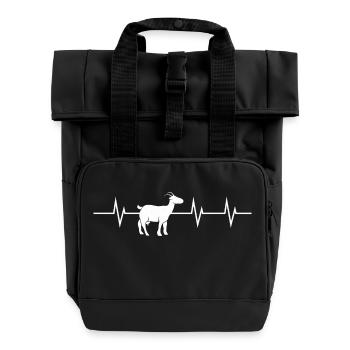 Heartbeat of a Goat - Rolltop Rucksack mit zwei Griffen - Schwarz - Vorne