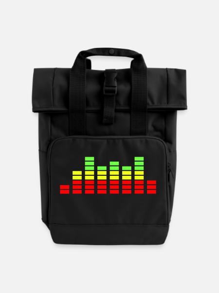 equalizer - Rolltop Rucksack mit zwei Griffen - Schwarz