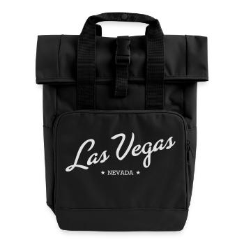Las Vegas - Rolltop Rucksack mit zwei Griffen - Schwarz - Vorne