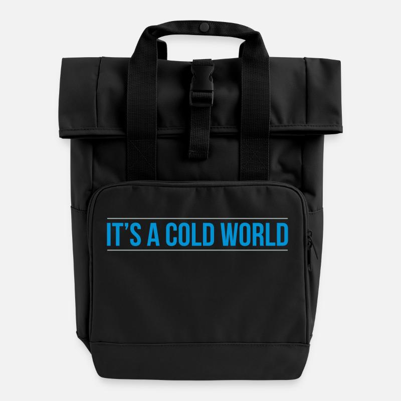 cold world - Rolltop Rucksack mit zwei Griffen - Schwarz