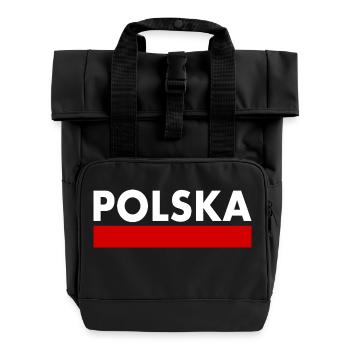 Polen - Rolltop Rucksack mit zwei Griffen - Schwarz - Vorne
