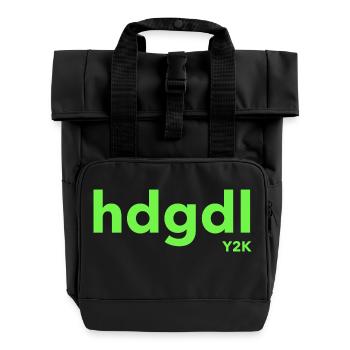 hdgdl Y2K grün - Rolltop Rucksack mit zwei Griffen - Schwarz - Vorne