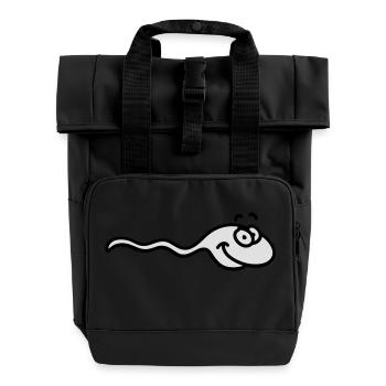 Sperma - Rolltop Rucksack mit zwei Griffen - Schwarz - Vorne