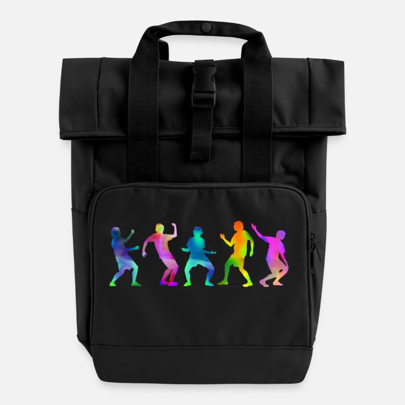 dancewear - Roll Top Backpack with Two Handles - black