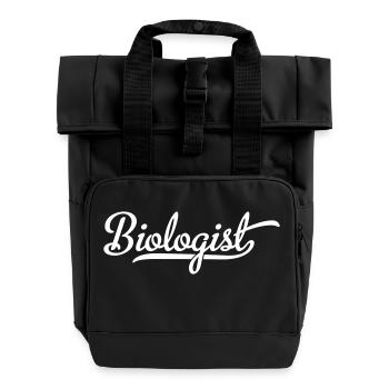 Biologe - Rolltop Rucksack mit zwei Griffen - Schwarz - Vorne