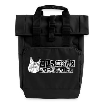 Plastique // Tueur silencieux // Illustration - Sac à dos Roll Top à deux anses - noir - Devant