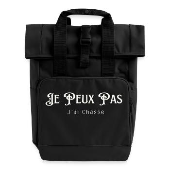 Ich kann nicht, ich habe gejagt - Rolltop Rucksack mit zwei Griffen - Schwarz - Vorne