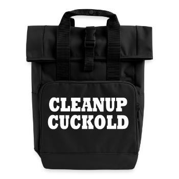 cleanup cuckold - Rolltop Rucksack mit zwei Griffen - Schwarz - Vorne