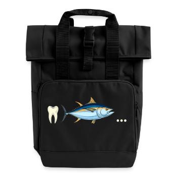 Thunfisch-Zahn ... - Rolltop Rucksack mit zwei Griffen - Schwarz - Vorne