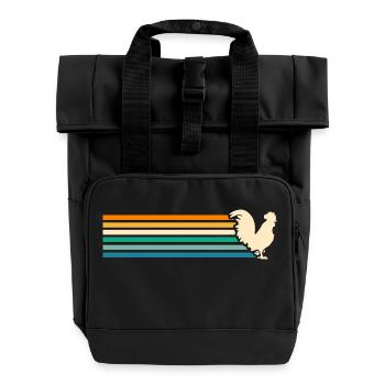 Poulet Coq - Sac à dos Roll Top à deux anses - noir - Devant