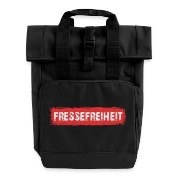 Freedom of mouth - Roll Top Backpack with Two Handles - black - Front