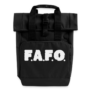 Fafo - Rolltop Rucksack mit zwei Griffen - Schwarz - Vorne