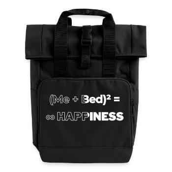 Happiness - Rolltop Rucksack mit zwei Griffen - Schwarz - Vorne