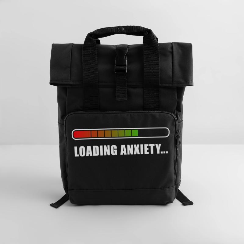 Loading Anxiety... Rolltop Rucksack mit zwei Griffen
