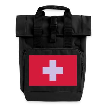 dr_suisse - Roll Top Backpack with Two Handles - black - Front