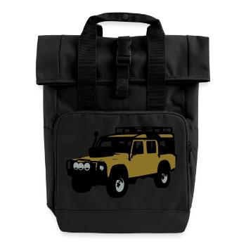 Offroader - Rolltop Rucksack mit zwei Griffen - Schwarz - Vorne