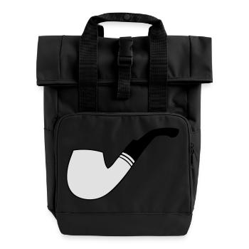 Pfeife - Rolltop Rucksack mit zwei Griffen - Schwarz - Vorne