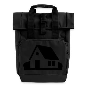 House - Roll Top Backpack with Two Handles - black - Front