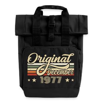 December 1977 - Birthday present December 1977 - Roll Top Backpack with Two Handles - black - Front