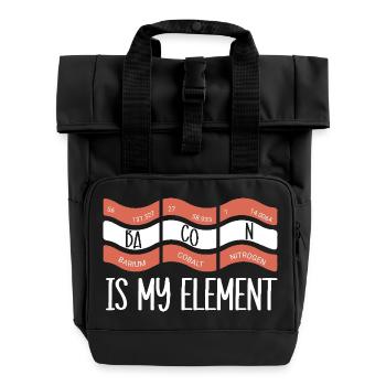 Periodic table - Roll Top Backpack with Two Handles - black - Front