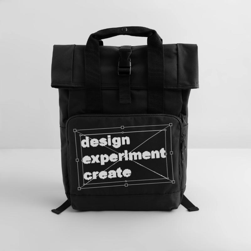design experiment create Rolltop Rucksack mit zwei Griffen